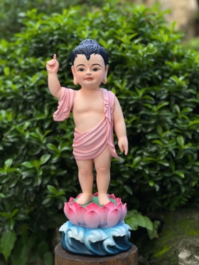 Tượng Phật Đản Sanh vẽ màu