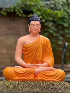 Tượng Phật Bổn Sư Ấn Địa Xúc vẽ màu 04