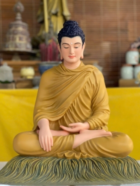 Tượng Phật Bổn Sư Ấn Địa Xúc vẽ màu 01
