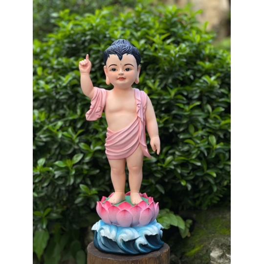 Tượng Phật Đản Sanh vẽ màu