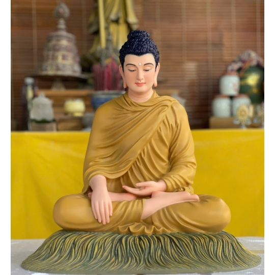 Tượng Phật Bổn Sư Ấn Địa Xúc vẽ màu 01