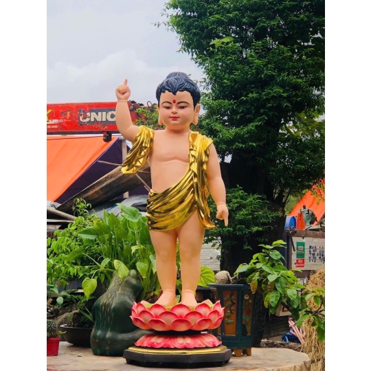 Tượng Phật Đản Sanh xi vàng